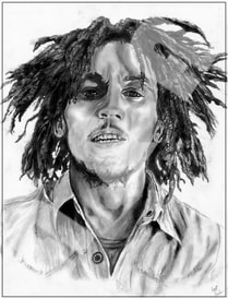 Bob Marley 1 - Graphite Pencil