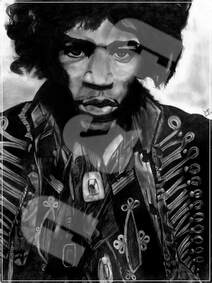 Jimi Hendrix 1 - Graphite Pencil